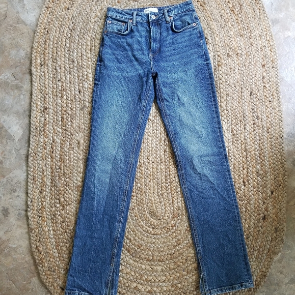 ZARA Denim ◇ Flare Blue Jeans - Picture 1 of 4